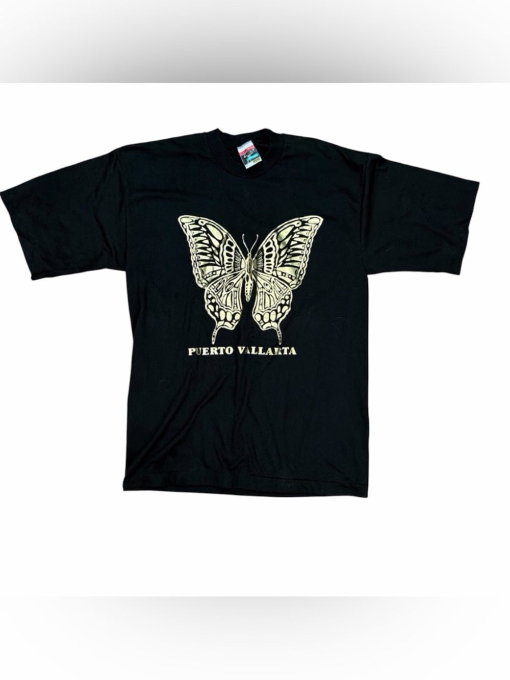 Unitella Super Special Puerto Vallarta Gold Butterfly Graphic T-shirt WM SZ OS